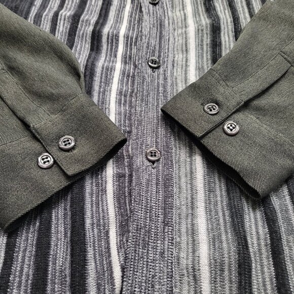 Pronti By Phita Mens Cardigan Shirt Sweater XL Button Up Long Sleeve Striped - Picture 8 of 15